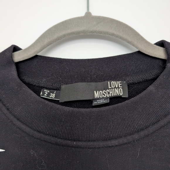 LOVE MOSCHINO sweatshirt with silver stars - Picture 2 of 10